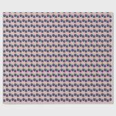 水彩画のブルーベリー手描きデザイン ラッピングペーパー (フラット)