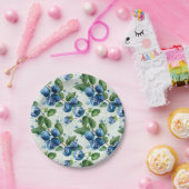 水彩画のブルーベリー ペーパープレート (パーティー)