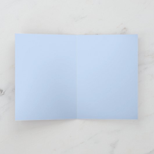 水彩画のプレゼントを持った雪だるまのカード カード (内部)