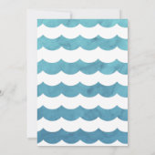 水彩画のプールのパーティの招待状 招待状 (裏面)