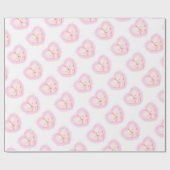 水彩画のベビーはベビーシャワーの母性を結び付けます ラッピングペーパー (フラット)