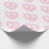 水彩画のベビーはベビーシャワーの母性を結び付けます ラッピングペーパー (角)