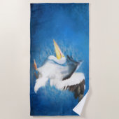 水彩画のペリカンのビーチタオル2 ビーチタオル (正面)