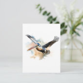 水彩画のペリカン シーズンカード (スタンド正面)