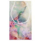 水彩画のペンキとの抽象的でグランジな質 スモールペーパーバッグ (裏面)