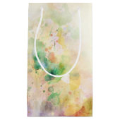 水彩画のペンキとの抽象的でグランジな質 スモールペーパーバッグ (正面)