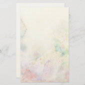 水彩画のペンキとの抽象的でグランジな質 便箋 (正面/裏面)