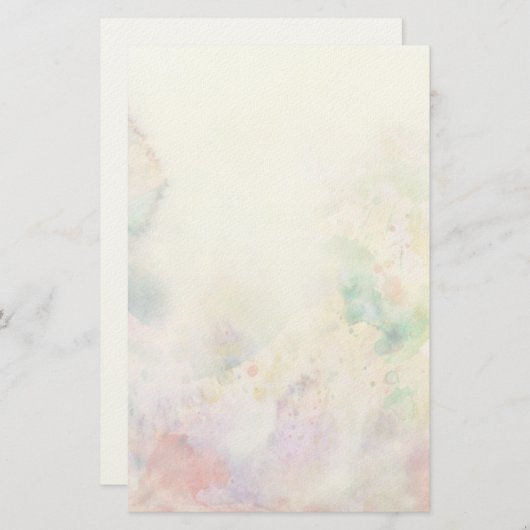 水彩画のペンキとの抽象的でグランジな質 便箋 (正面/裏面)