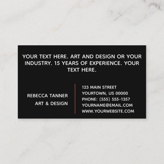 水彩画のペンキのカラフルな虹のしみの芸術の芸術家 名刺 (裏面)