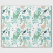 水彩画のペンキの（ばちゃばちゃ）跳ねる ラッピングペーパー (フラット)