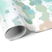 水彩画のペンキの（ばちゃばちゃ）跳ねる ラッピングペーパー (ロールコーナー)