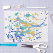 水彩画のペンキの（ばちゃばちゃ）跳ねる 薄葉紙 (クラフト)