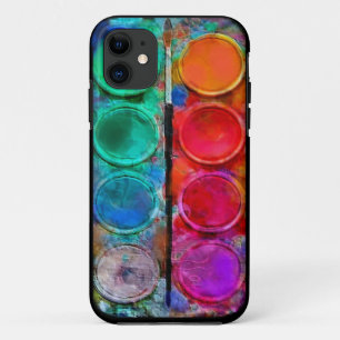 水彩画のペンキのPallette 4のiPhoneの場合 iPhone 11 ケース