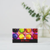 水彩画のペンキ箱-芸術家、芸術の個人教師 名刺 (スタンド正面)