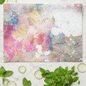 水彩画のペンキ2との抽象的でグランジな質 キッチンタオル (折り畳み)