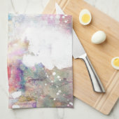 水彩画のペンキ2との抽象的でグランジな質 キッチンタオル (四つ折り)