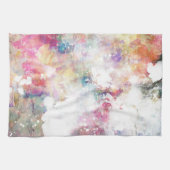 水彩画のペンキ2との抽象的でグランジな質 キッチンタオル (横)