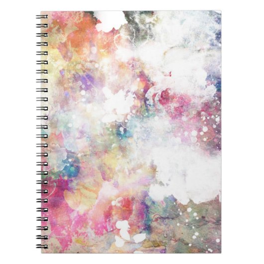 水彩画のペンキ2との抽象的でグランジな質 ノートブック (正面)