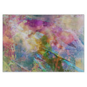 水彩画のペンキ3との抽象的でグランジな質 カッティングボード (正面)