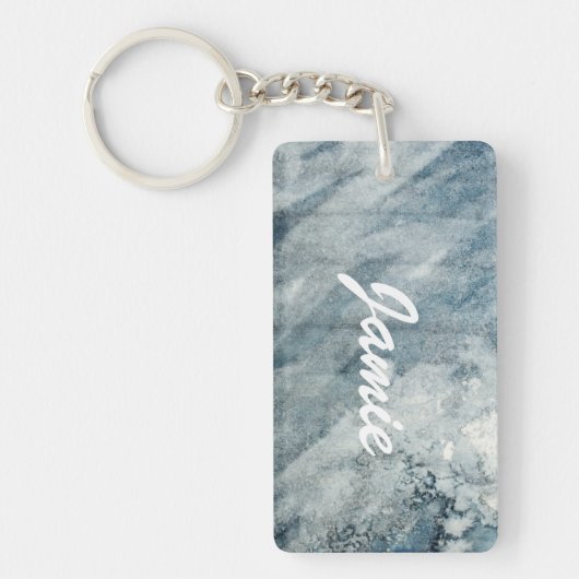 水彩画のペーパー キーホルダー (正面)