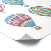 水彩画のホットエアバルーンの名言アート 4- 8"X10" ポスター (角)