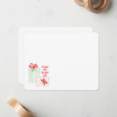 水彩画のホリデーフレンズは最高の贈り物 ノートカード (正面/裏面インサイチュ)