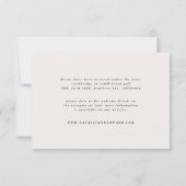 水彩画のボタニカルリースの結婚式詳細カード ノートカード (裏面)