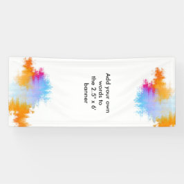 水彩画のボーダーが付いている大きくカスタムな旗 横断幕