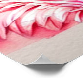 水彩画のポスター、ピンクのフラミンゴ ポスター (角)