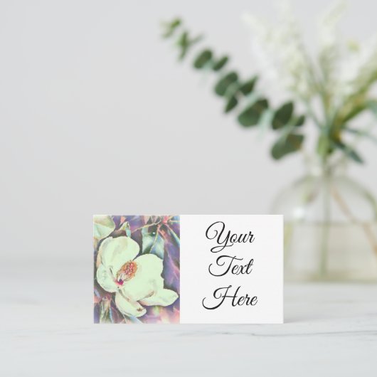 水彩画のマグノリアの名刺 名刺 (スタンド正面)
