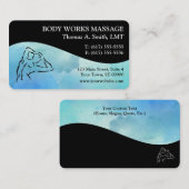 水彩画のマッサージのセラピーの名刺 名刺 (正面/裏面)