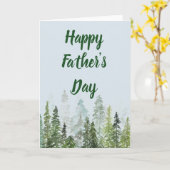 水彩画のマツ父の日のカスタマイズ可能なカード カード (黄色い花)