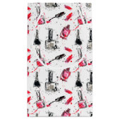 水彩画のマニキュアパターン スモールペーパーバッグ (裏面)