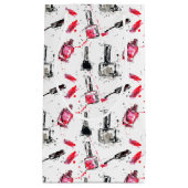 水彩画のマニキュアパターン スモールペーパーバッグ (正面)