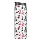 水彩画のマニキュアパターン タンブラー (回転右)