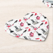 水彩画のマニキュアパターン ペーパーコースター (アングル)