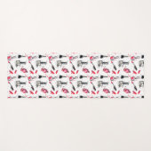 水彩画のマニキュアパターン ヨガマット (正面(横))