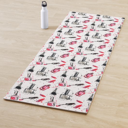 水彩画のマニキュアパターン ヨガマット (インサイチュ)