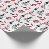 水彩画のマニキュアパターン ラッピングペーパー (角)