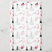 水彩画のマニキュアパターン 便箋 (正面)