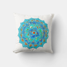 水彩画のマンデラのデザインのモロッコのタイル クッション