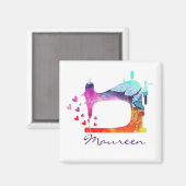 水彩画のミシン マグネット (正面/裏面)