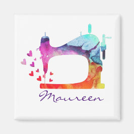 水彩画のミシン マグネット