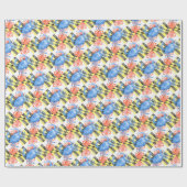 水彩画のメリーランドの旗および青カニ ラッピングペーパー (フラット)