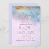 水彩画のモダンなリハーサルの夕食の招待 招待状 (正面/裏面)