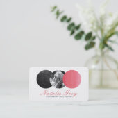 水彩画のモダンな写真の円 名刺 (スタンド正面)