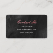 水彩画のモダンな写真の円 名刺 (裏面)