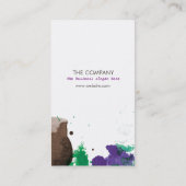 水彩画のモダンな自然のペンキブラシストローク 名刺 (裏面)
