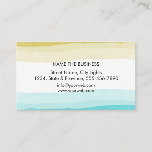 水彩画のモダンの抽象芸術によって絵を描かれるブラシの芸術 名刺 (裏面)