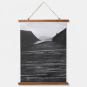 水彩画のモノクロ写真 吊り下げ型タペストリー (正面2)